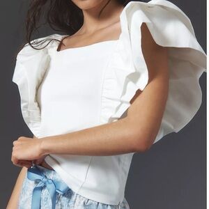 AnthropologieNWT  Sunday in Brooklyn ruffle top size small